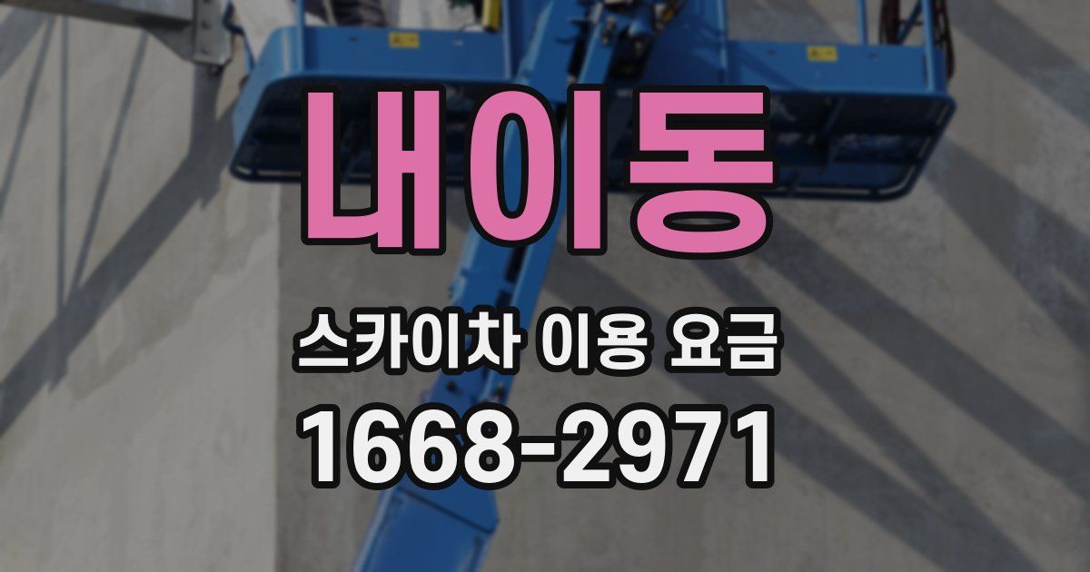 내이동 스카이차 이용 요금