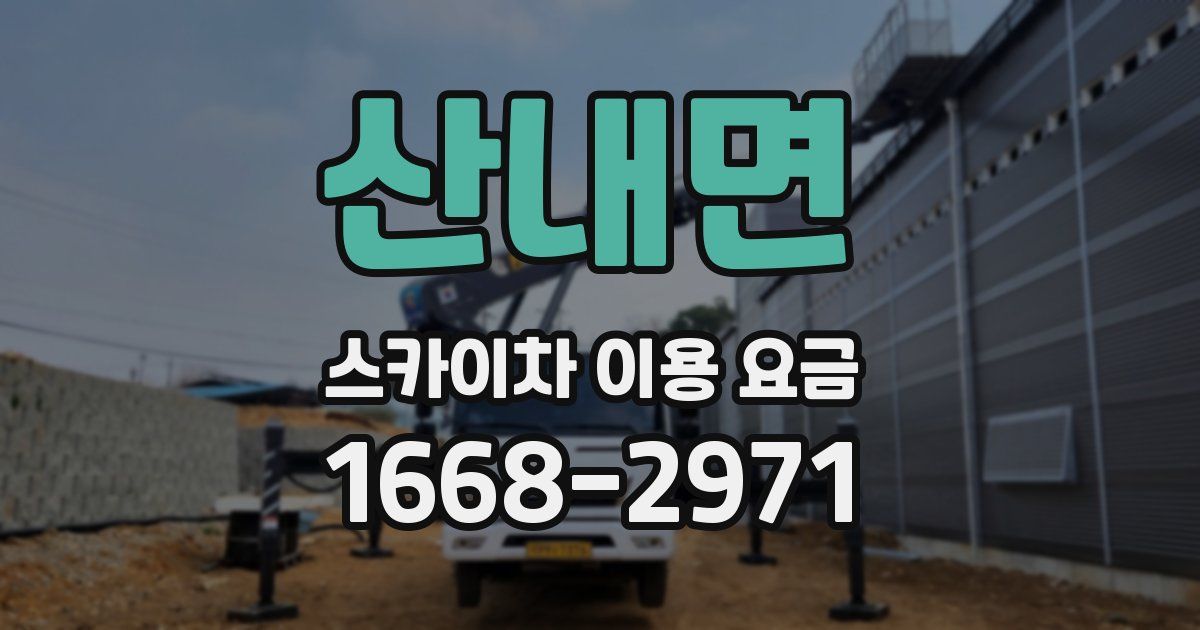 산내면 스카이차 이용 요금