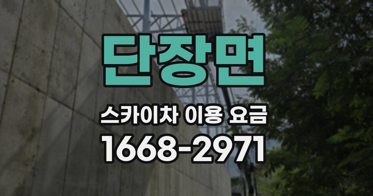 단장면 스카이차 이용 요금