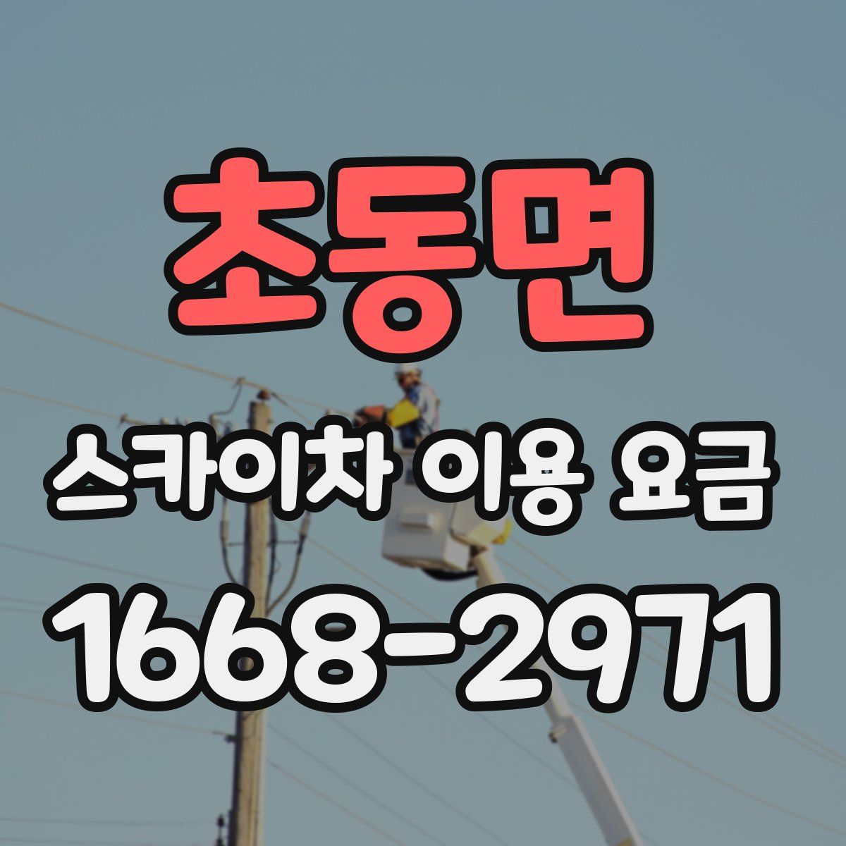초동면 스카이차 이용 요금