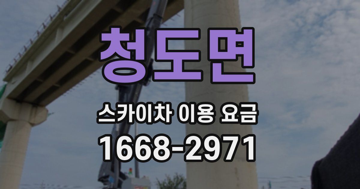 청도면 스카이차 이용 요금