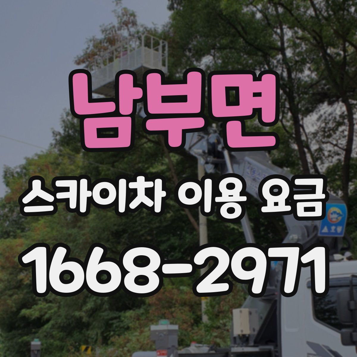 남부면 스카이차 이용 요금