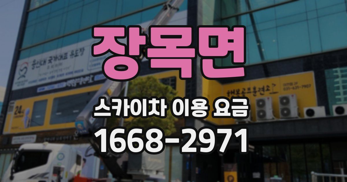 장목면 스카이차 이용 요금