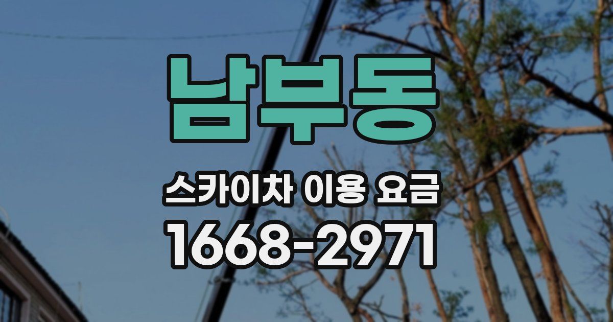 남부동 스카이차 이용 요금