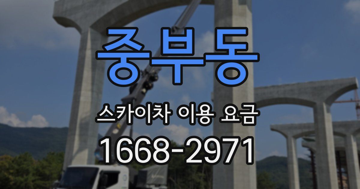중부동 스카이차 이용 요금