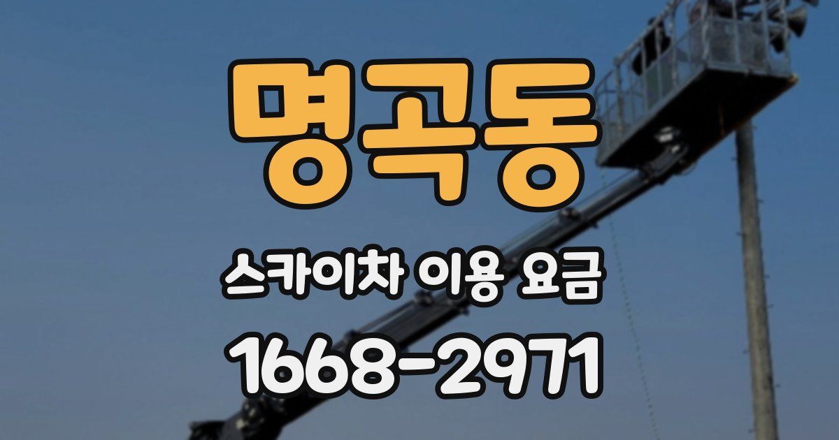 명곡동 스카이차 이용 요금