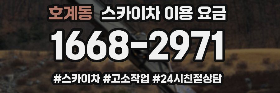 호계동 스카이차 이용 요금
