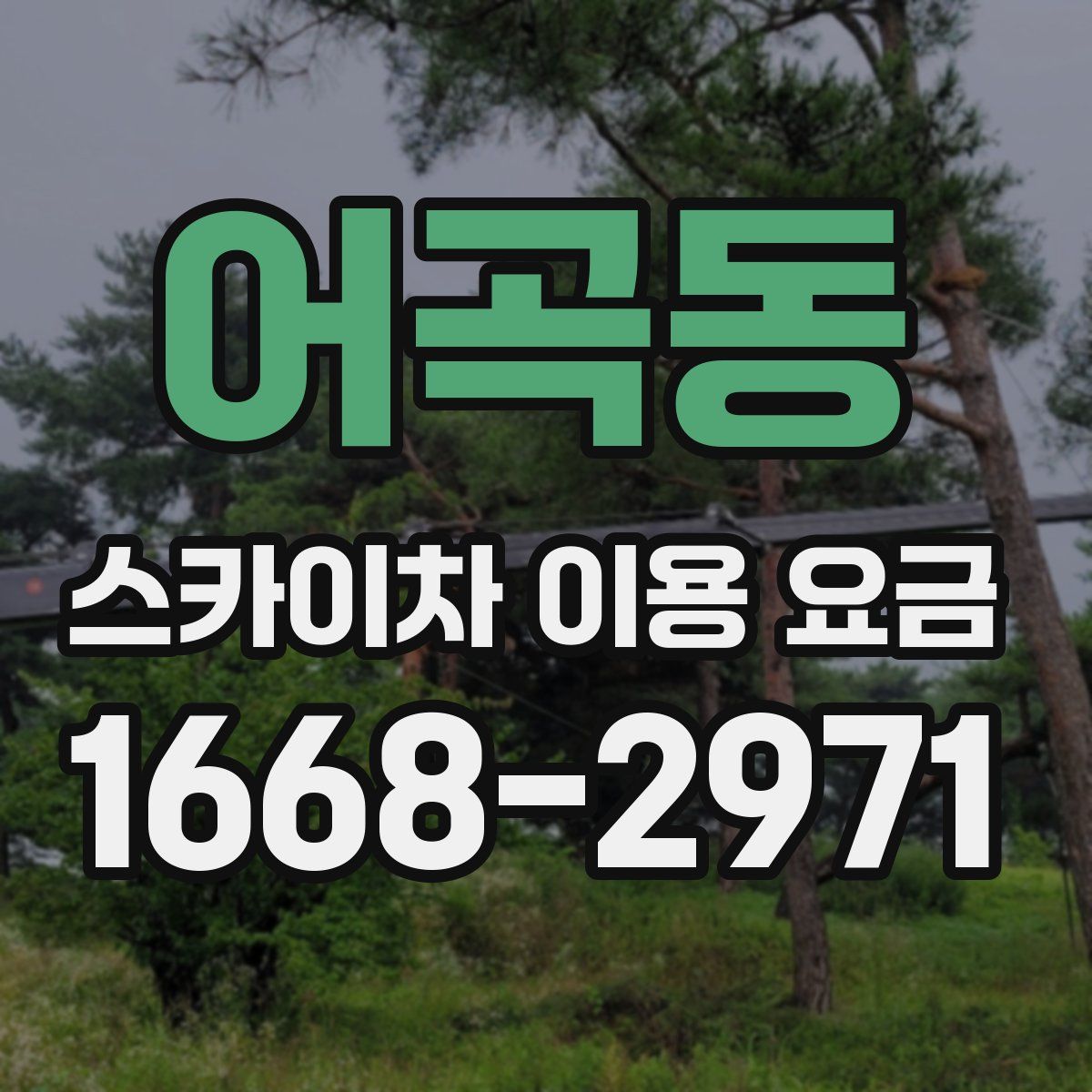 어곡동 스카이차 이용 요금