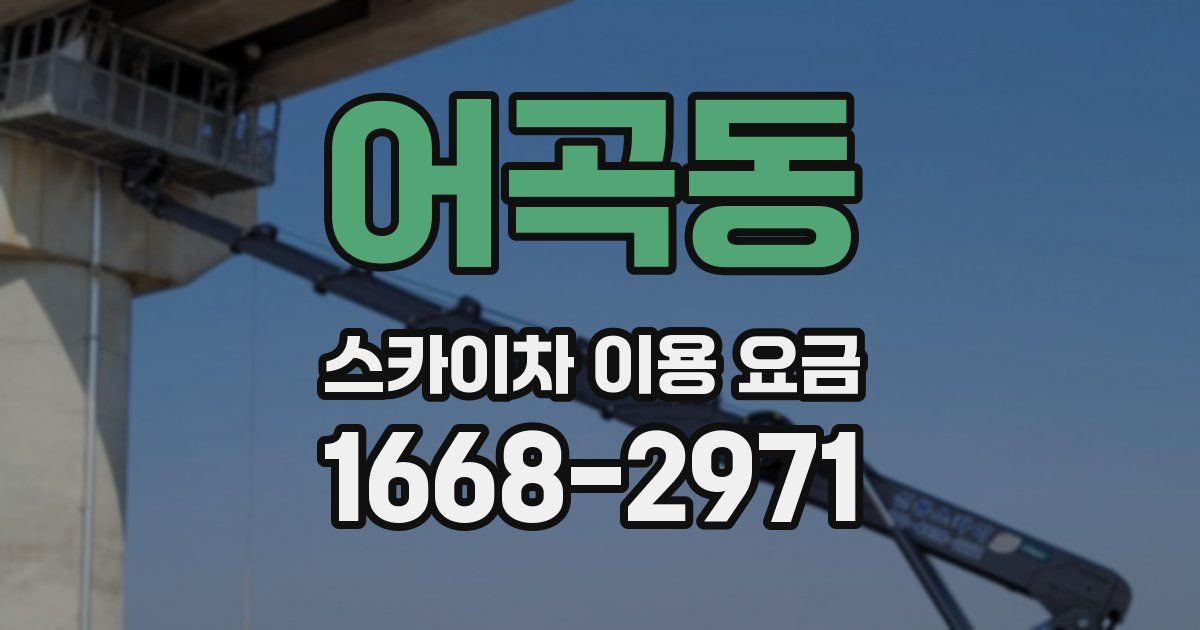 어곡동 스카이차 이용 요금