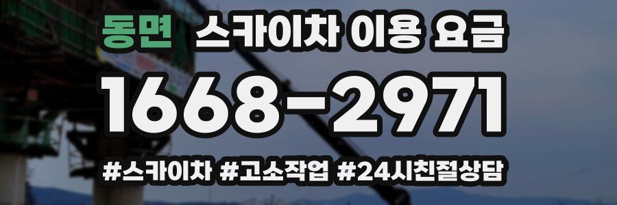 동면 스카이차 이용 요금