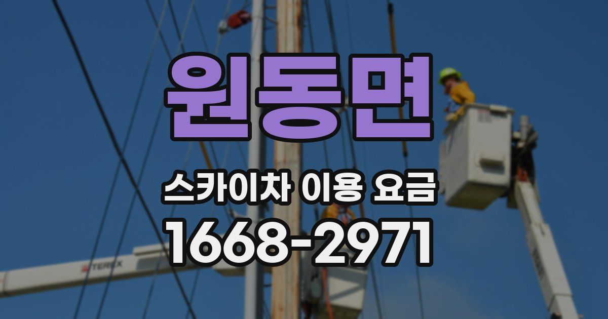 원동면 스카이차 이용 요금