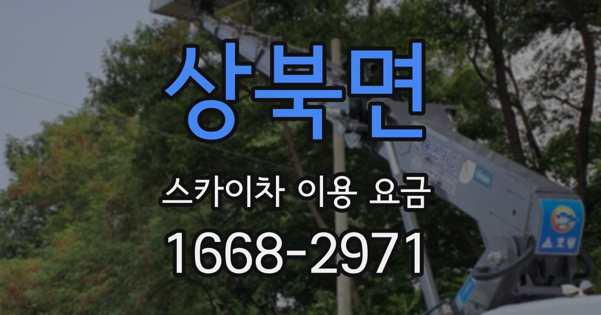 상북면 스카이차 이용 요금