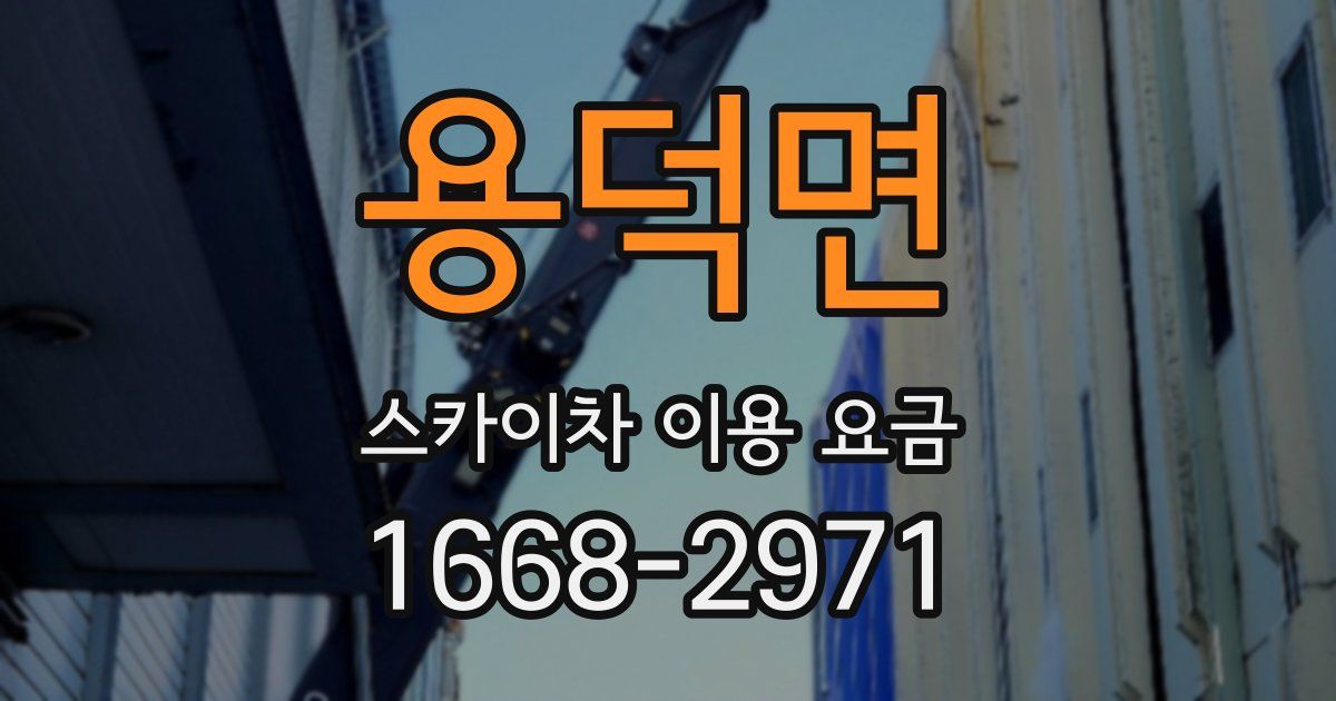 용덕면 스카이차 이용 요금
