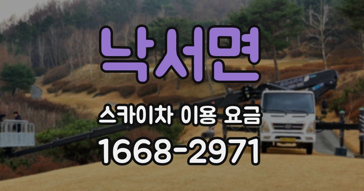 낙서면 스카이차 이용 요금