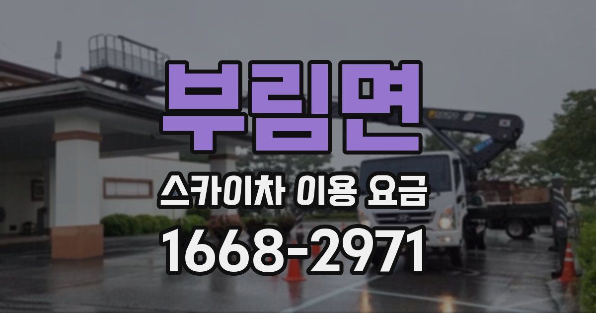 부림면 스카이차 이용 요금