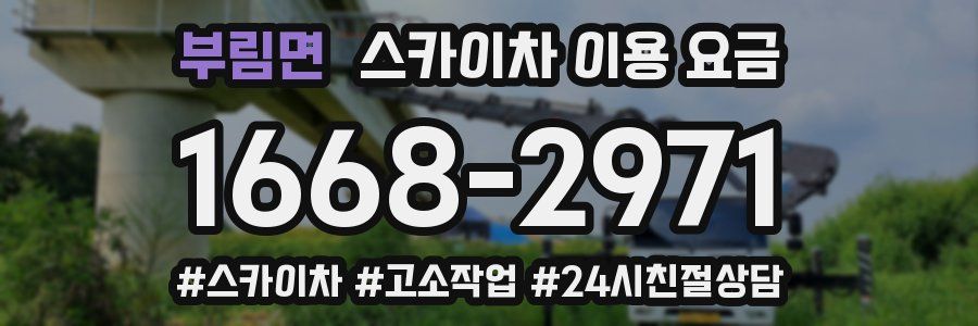 부림면 스카이차 이용 요금