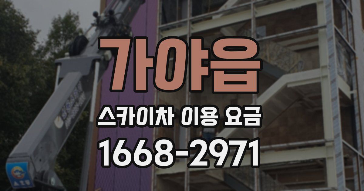 가야읍 스카이차 이용 요금