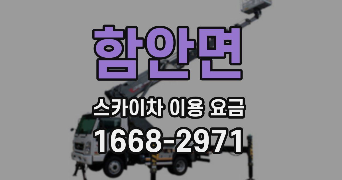 함안면 스카이차 이용 요금