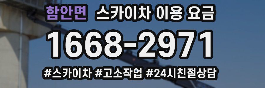 함안면 스카이차 이용 요금