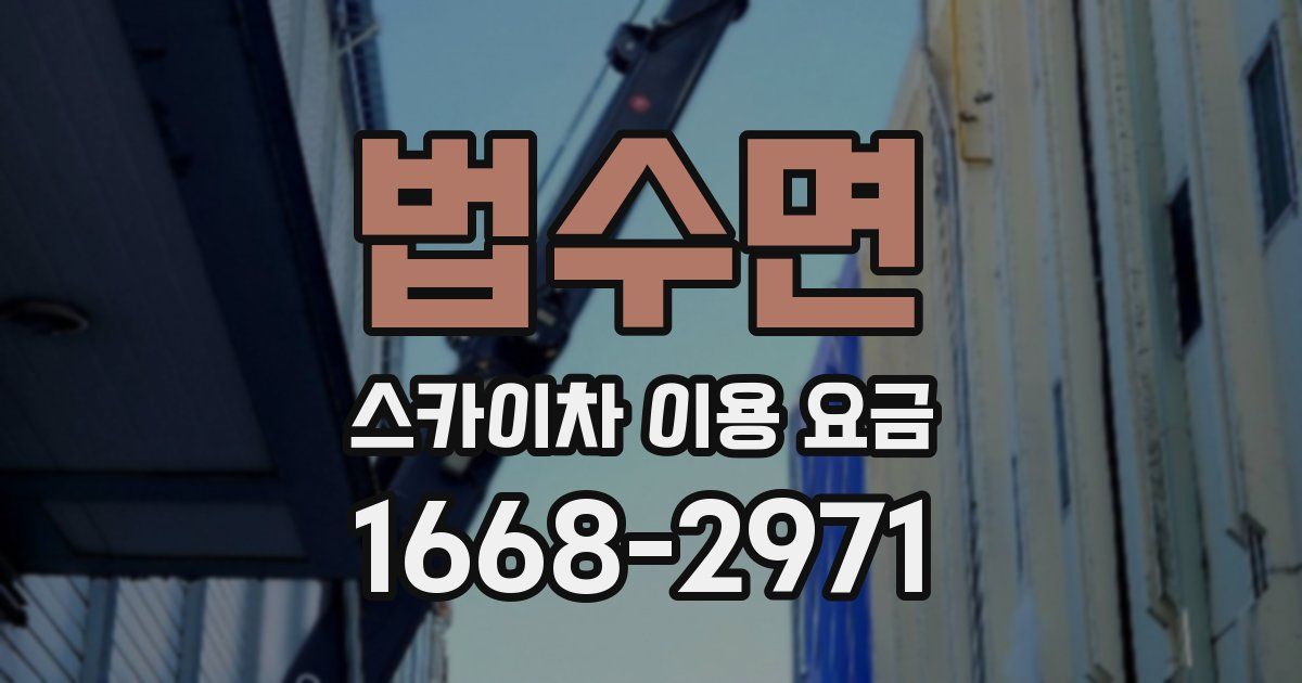 법수면 스카이차 이용 요금