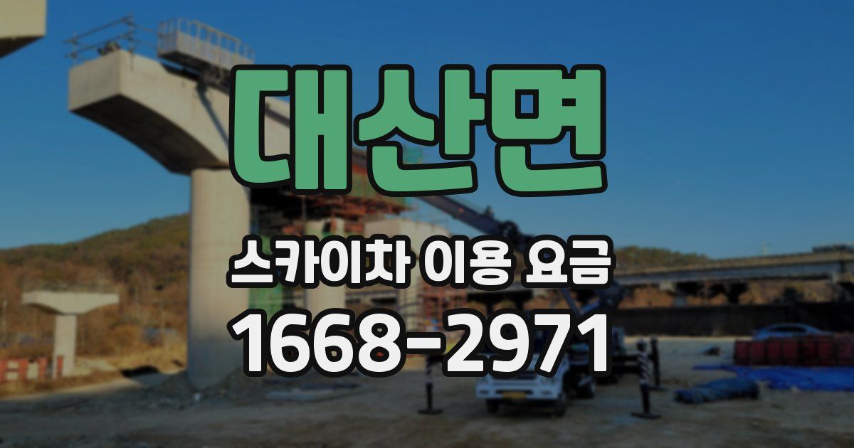 대산면 스카이차 이용 요금
