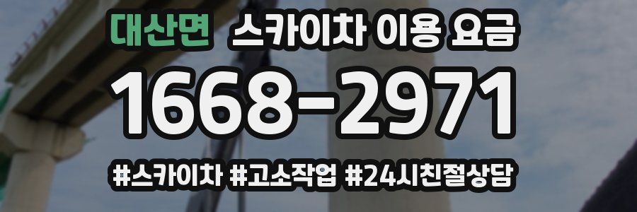 대산면 스카이차 이용 요금