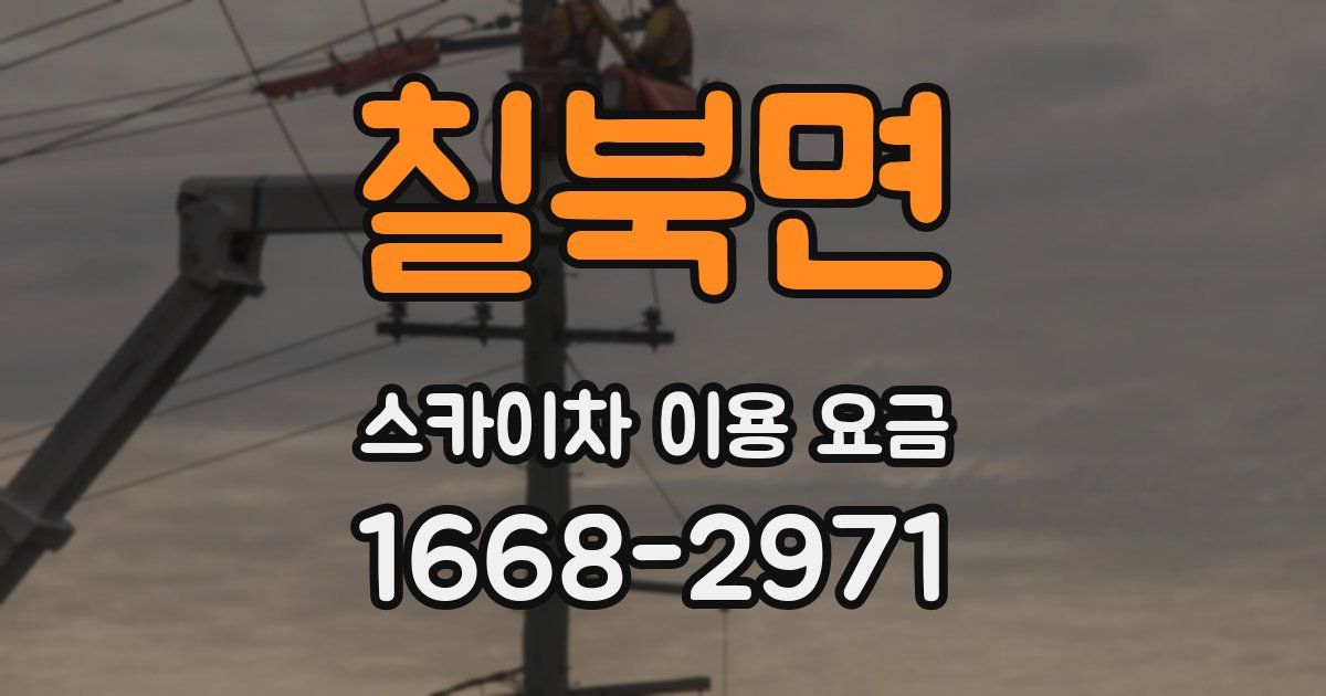 칠북면 스카이차 이용 요금
