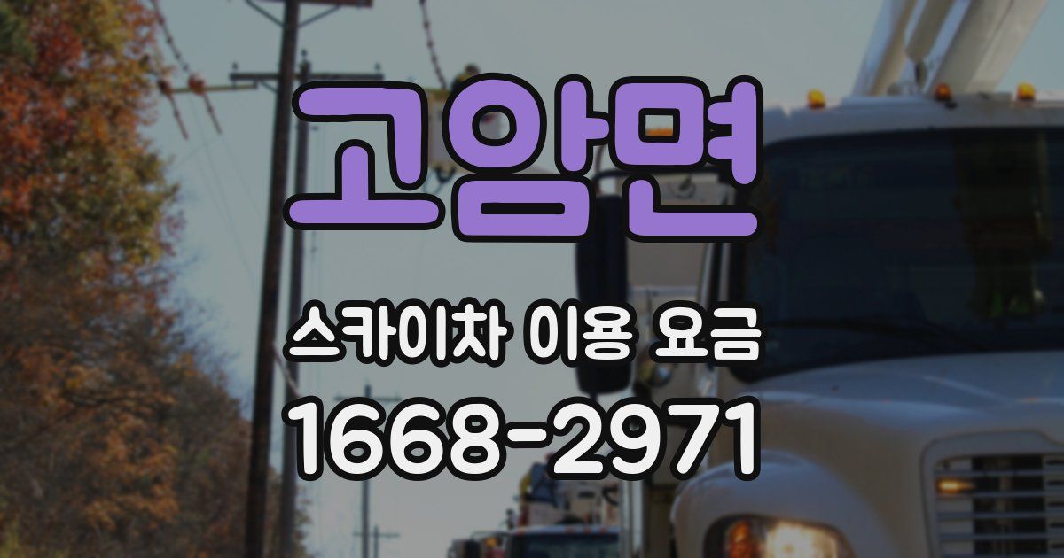 고암면 스카이차 이용 요금