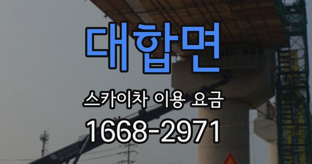 대합면 스카이차 이용 요금