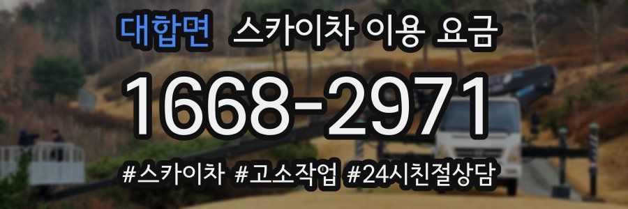 대합면 스카이차 이용 요금