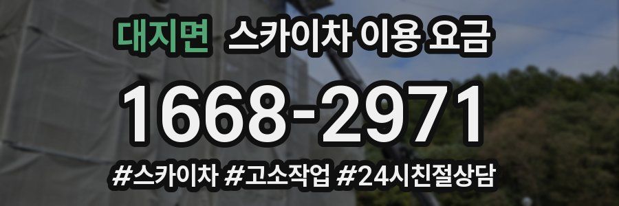 대지면 스카이차 이용 요금
