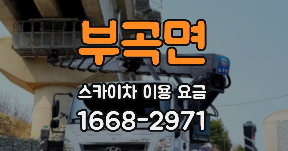 부곡면 스카이차 이용 요금