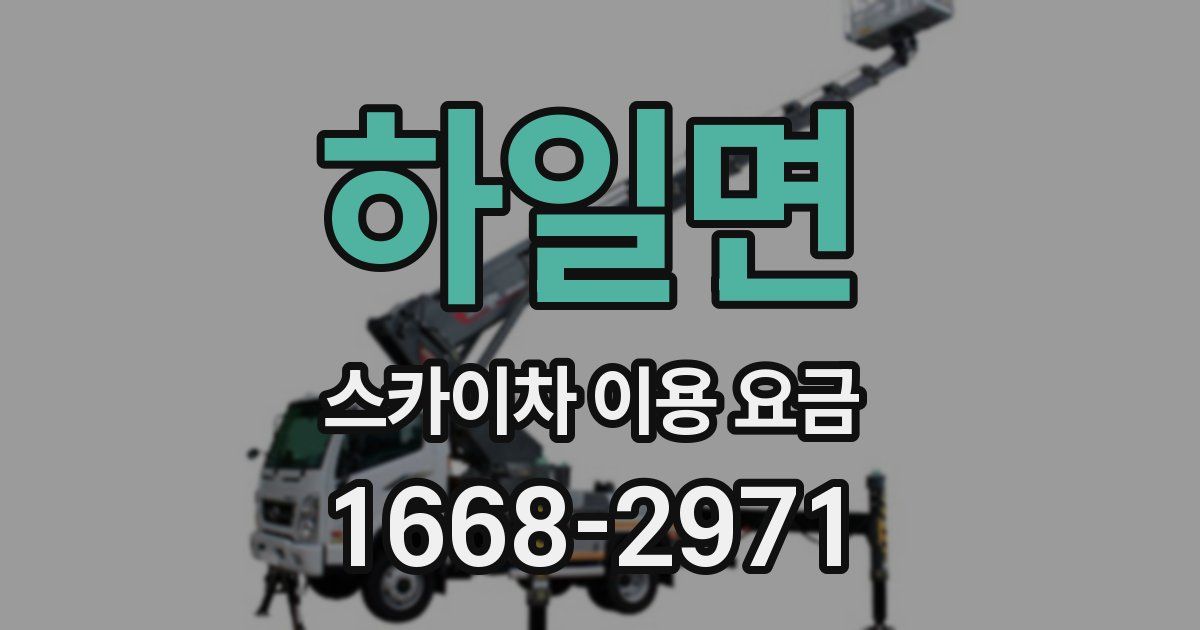 하일면 스카이차 이용 요금