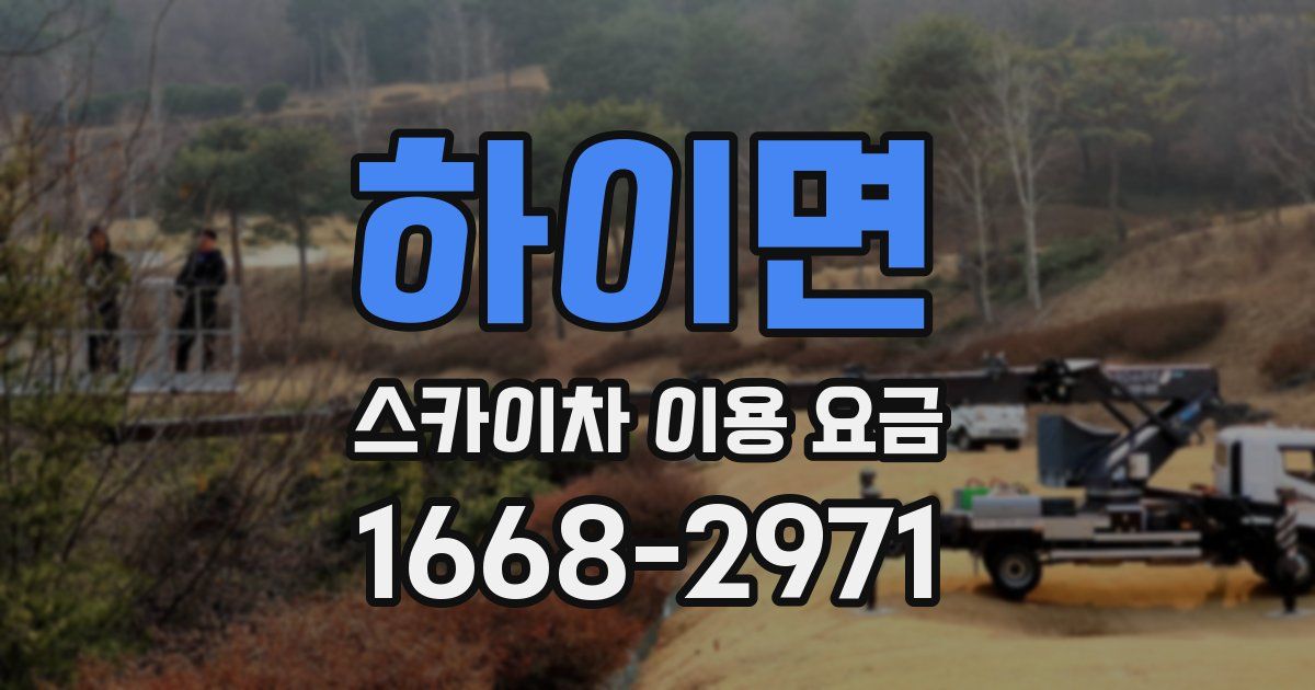 하이면 스카이차 이용 요금