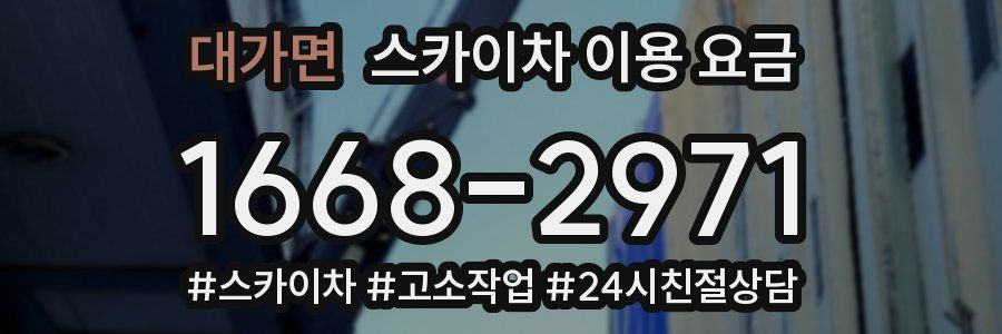 대가면 스카이차 이용 요금