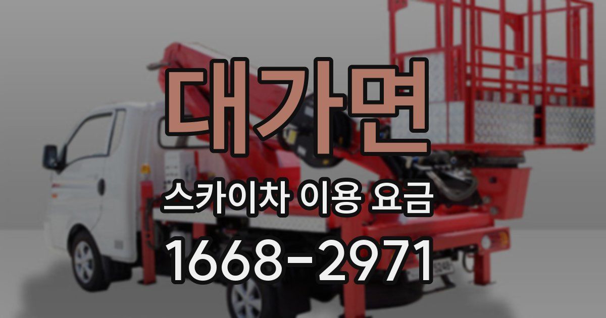 대가면 스카이차 이용 요금