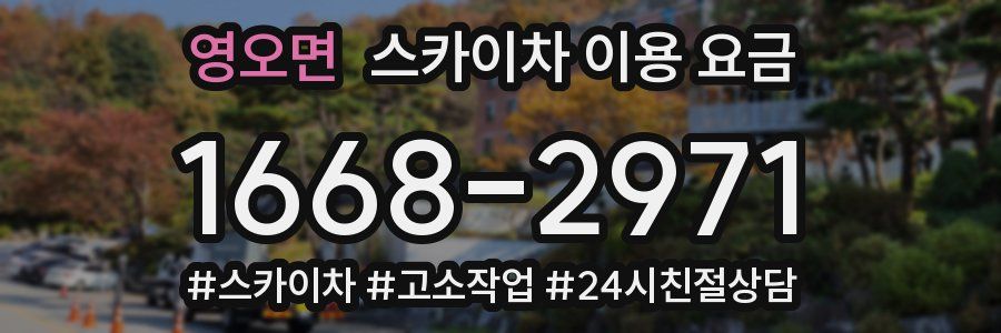 영오면 스카이차 이용 요금
