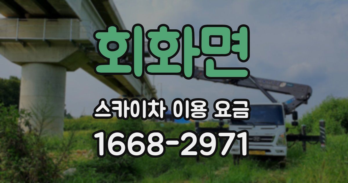 회화면 스카이차 이용 요금
