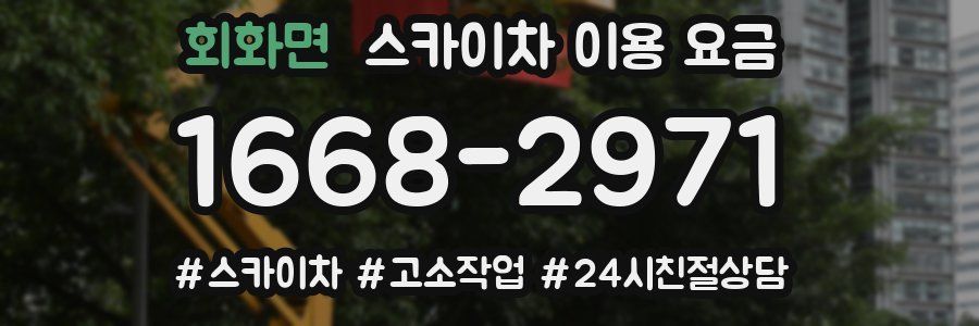회화면 스카이차 이용 요금