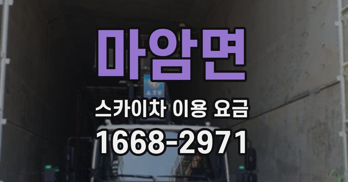 마암면 스카이차 이용 요금