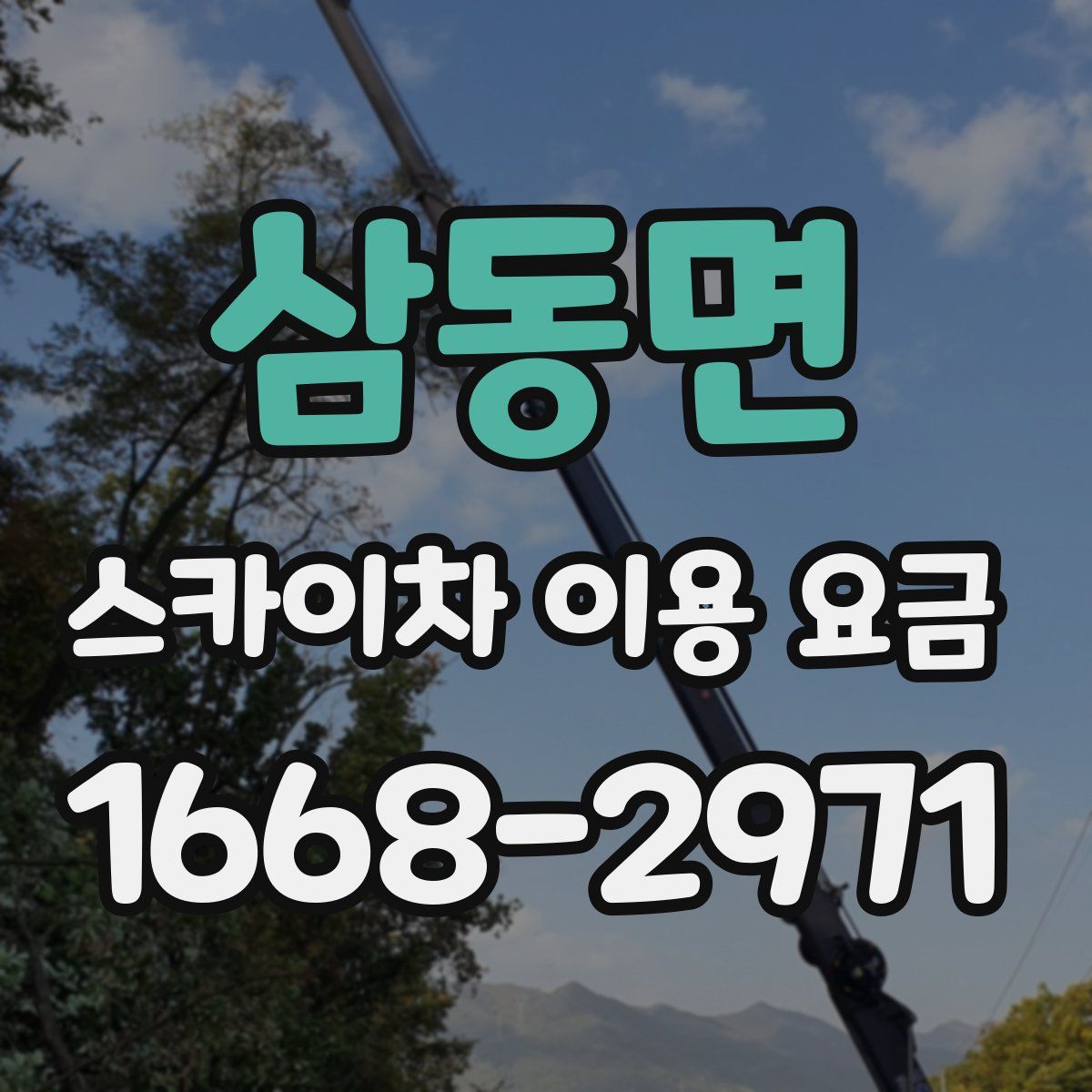 삼동면 스카이차 이용 요금