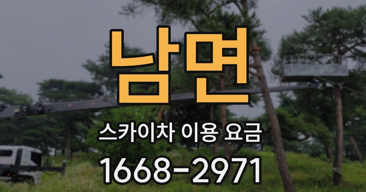남면 스카이차 이용 요금