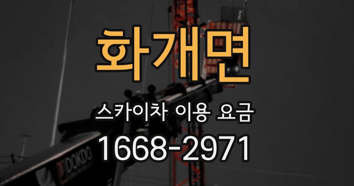 화개면 스카이차 이용 요금