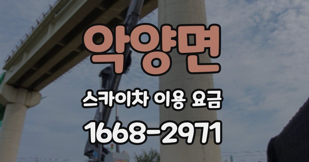 악양면 스카이차 이용 요금