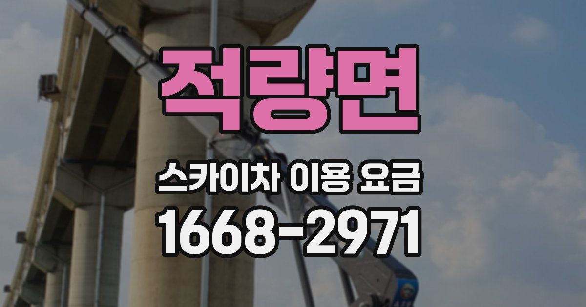 적량면 스카이차 이용 요금
