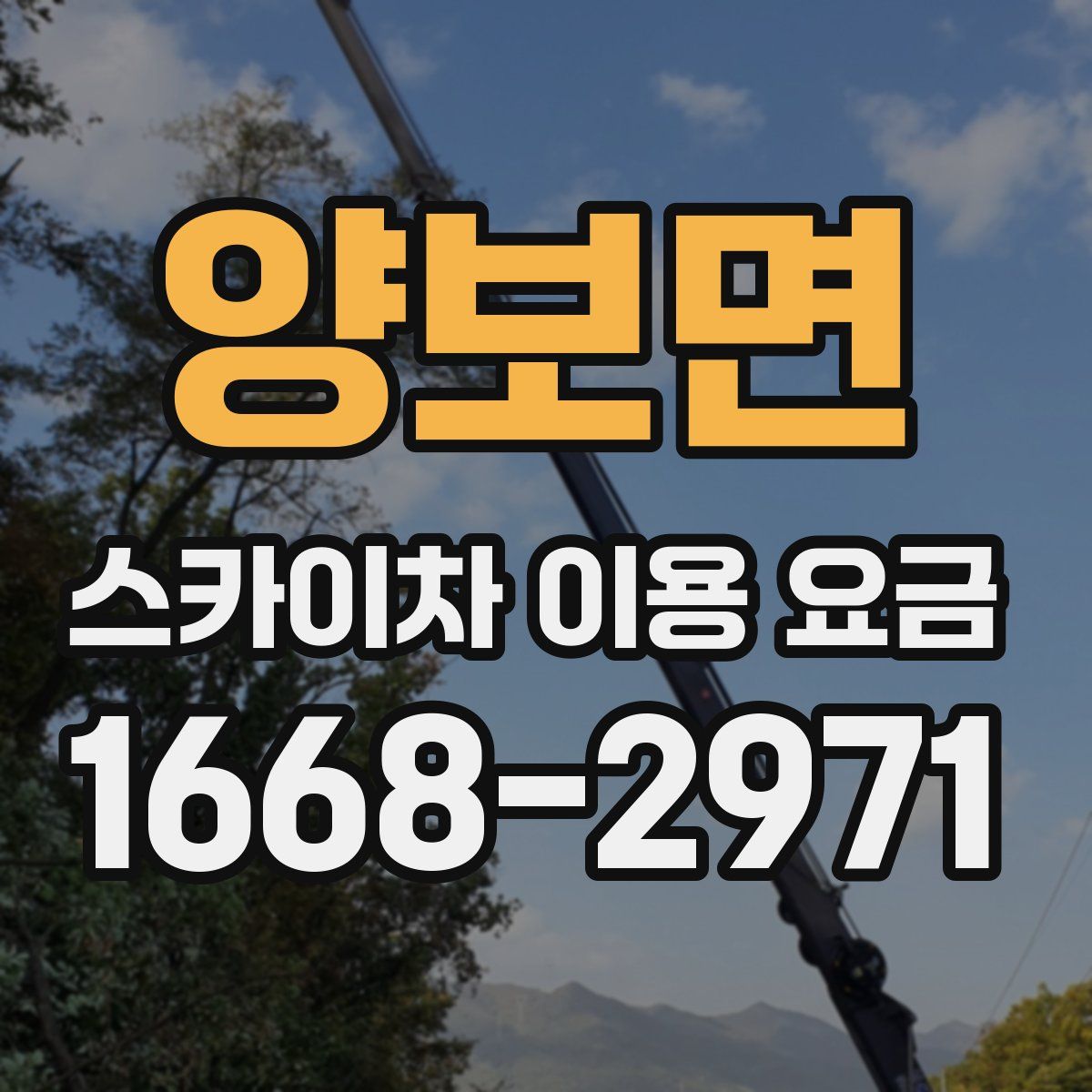 양보면 스카이차 이용 요금