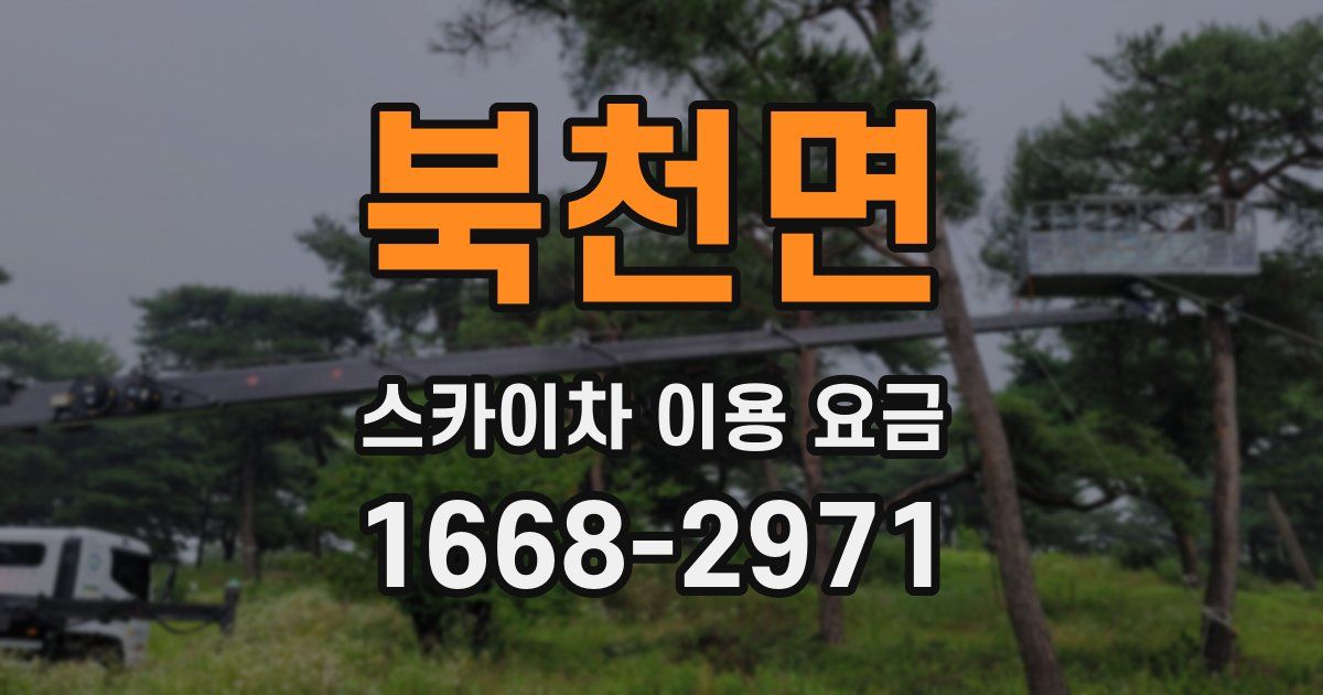 북천면 스카이차 이용 요금