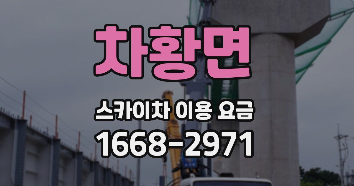 차황면 스카이차 이용 요금