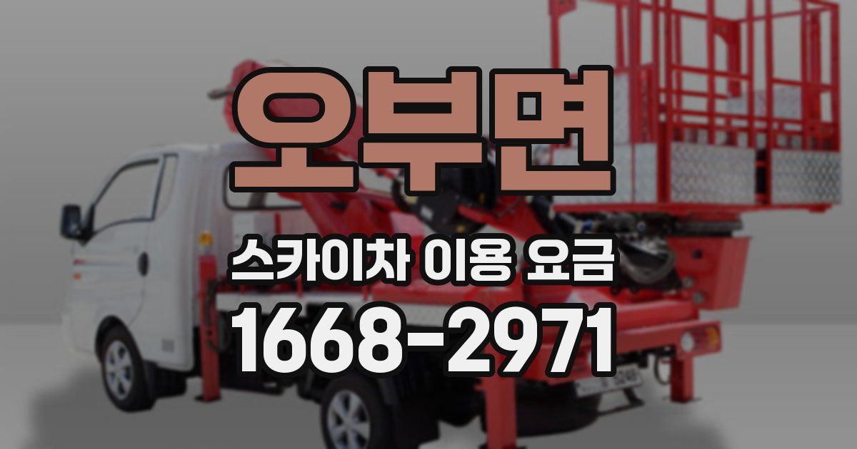 오부면 스카이차 이용 요금