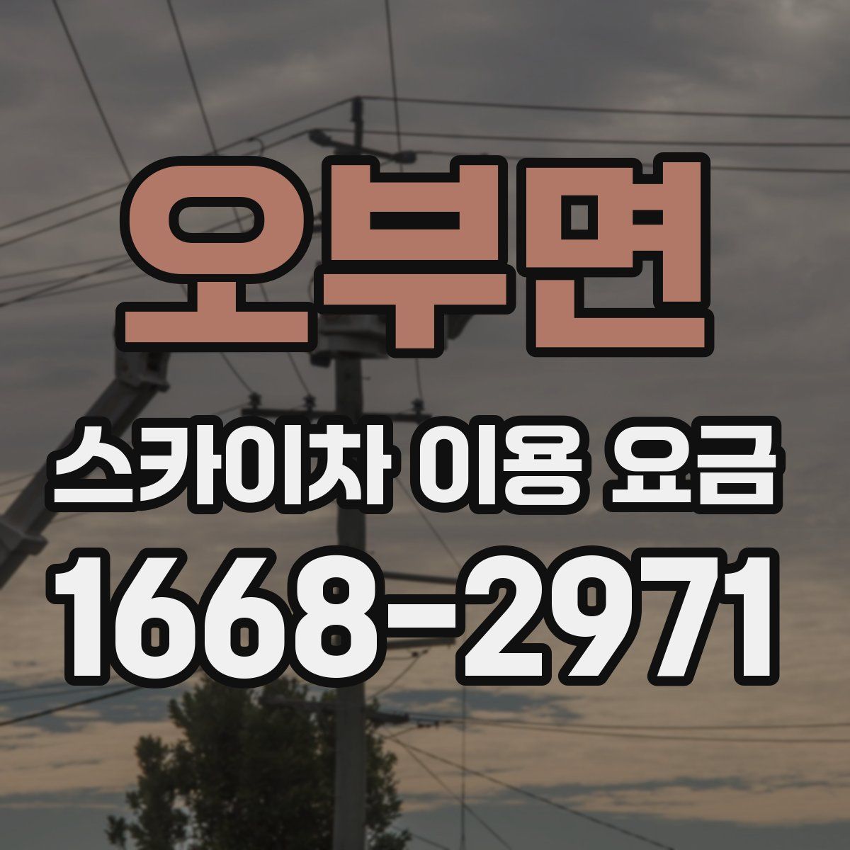 오부면 스카이차 이용 요금